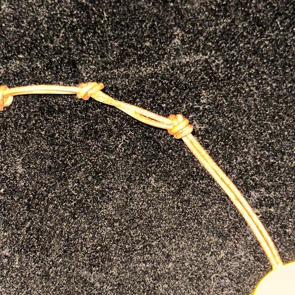 Boho leather wrap square stone rainbow colored bead bracelet flower clasp - Picture 6 of 7